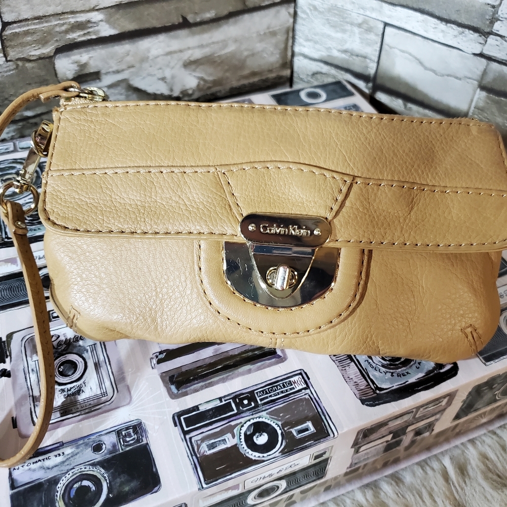 Calvin Klein Leather Wristlet